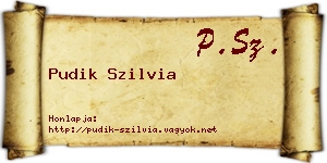 Pudik Szilvia névjegykártya